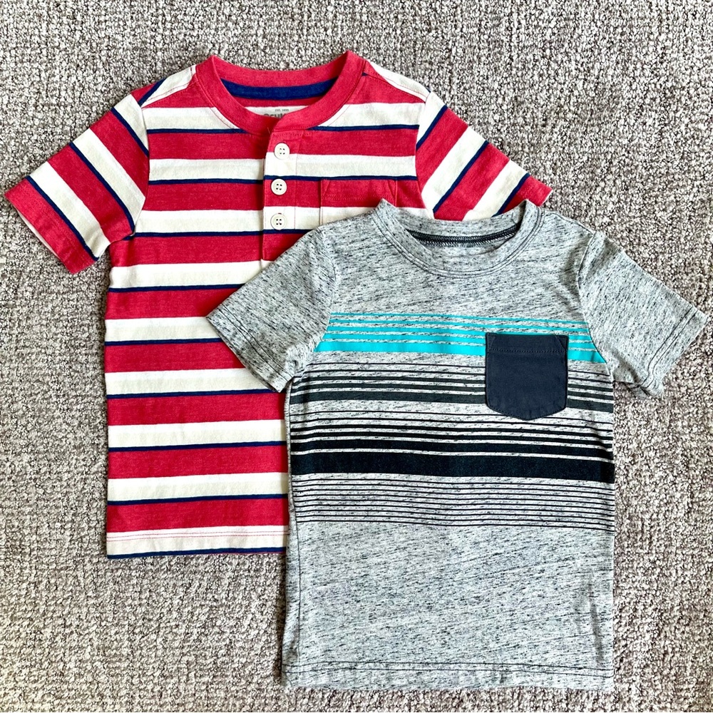 Bundle of 2 | OshKosh + Carter’s | Striped SS Tees